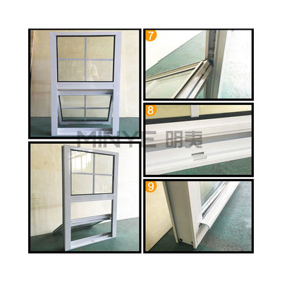 현대 디자인 스타일 PVC/UPVC 두 번 윙 기능의 수직 슬라이딩 창문
