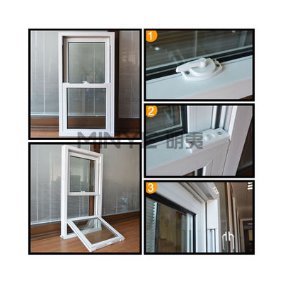 현대 디자인 스타일 PVC/UPVC 두 번 윙 기능의 수직 슬라이딩 창문