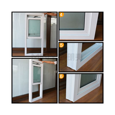 현대 디자인 스타일 PVC/UPVC 두 번 윙 기능의 수직 슬라이딩 창문