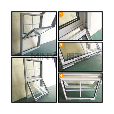 현대 디자인 스타일 PVC/UPVC 두 번 윙 기능의 수직 슬라이딩 창문