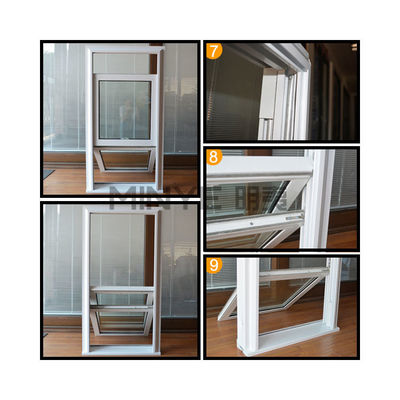 현대 디자인 스타일 PVC/UPVC 두 번 윙 기능의 수직 슬라이딩 창문