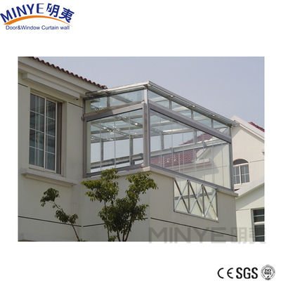 평면 지붕 디자인과 열 차단 알루미늄 단열 지붕과 함께 모든 계절 유리 집