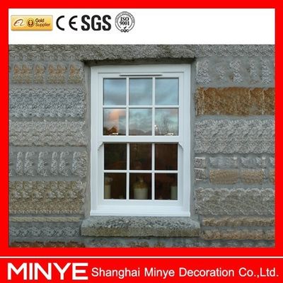 바람에 견딜 수 있는 UPVC/PVC 수직 슬라이딩 윈도우 그릴 디자인