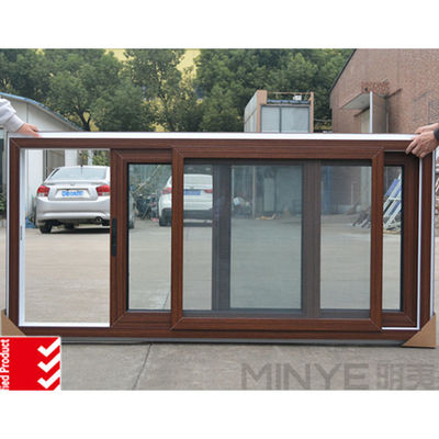 UPVC 슬라이딩 도어 복합 목재 색상 슬라이딩 도어