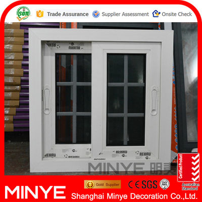 REHAU PVC 슬라이딩 창구 스테인레스 스틸 그릴과 맞춤형 및 내구성