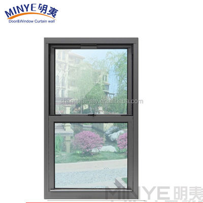1.4mm 프로필 두께 알루미늄 위아래 슬라이딩 윈도우 미국 스타일