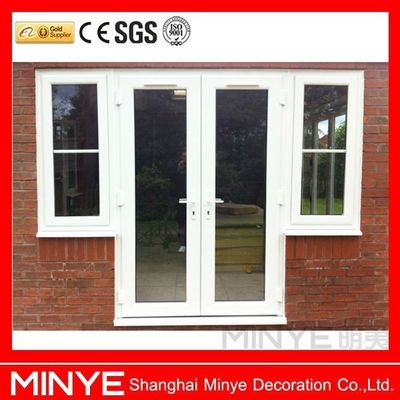 좋은 공기 밀도 및 물 밀도 PVC/UPVC 캐시먼트 유리 그릴이있는 주요 문