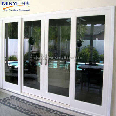 현대 디자인 외관 방수 UPVC PVC 프랑스 슬라이딩 유리 밸라 뜰 문
