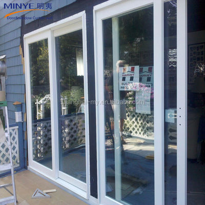 현대 디자인 외관 방수 UPVC PVC 프랑스 슬라이딩 유리 밸라 뜰 문