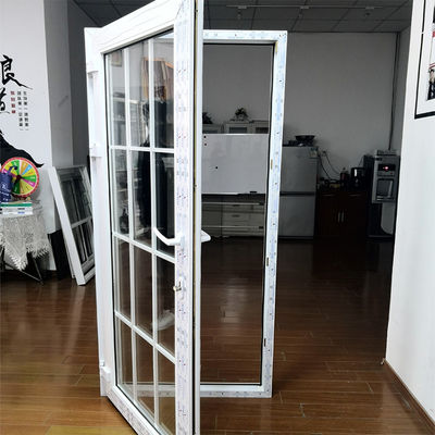 장식적 격자 및 풍선 차단 기능이 있는 온화 유리 UPVC/PVC 슬라이딩 창문