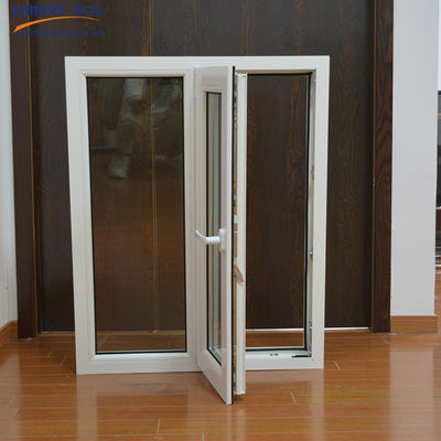에너지 절감 UPVC 캐시먼트 창문 윙 오픈 및 열 단열