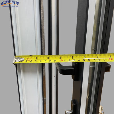 이중 템퍼드 글래스 유람 막 UPVC 수직 힌지 문 내구성 PVC 가셋 문