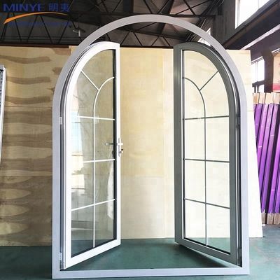 독일 하드웨어와 알루미늄 합금 재료 UPVC 아치 프랑스 문 주요 출입문