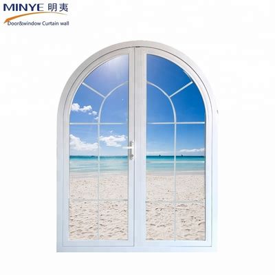 독일 하드웨어와 알루미늄 합금 재료 UPVC 아치 프랑스 문 주요 출입문