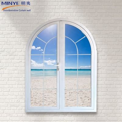 독일 하드웨어와 알루미늄 합금 재료 UPVC 아치 프랑스 문 주요 출입문