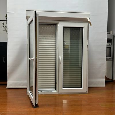 유리섬유 모기망과 롤링 블라인드를 갖춘 접는 스크린 PVC 캐시먼트 창