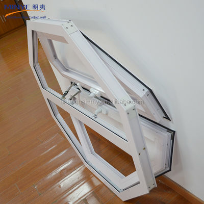 알루미늄 합금 헥사곤 프레임 수평 열을 위한 겹창 유리 칸막이 창문