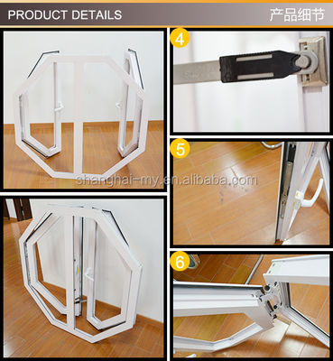 알루미늄 합금 헥사곤 프레임 수평 열을 위한 겹창 유리 칸막이 창문