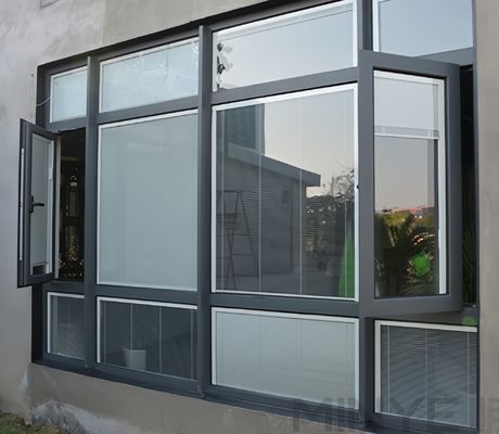맞춤형 맑은 / 회색 / 파란색 / 녹색 / 갈색 알루미늄 캐스먼트 유리창