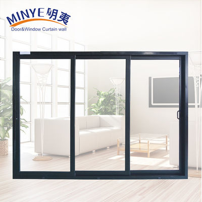 알루미늄 슬라이딩 도어 맞춤형 색상 이중 온화 유리 및 우수한 단열