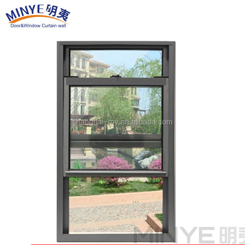 1.4mm 프로필 두께 알루미늄 위아래 슬라이딩 윈도우 미국 스타일
