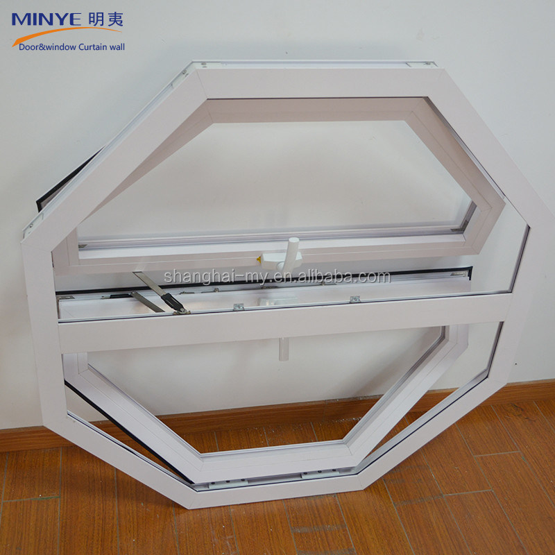 알루미늄 합금 헥사곤 프레임 수평 열을 위한 겹창 유리 칸막이 창문