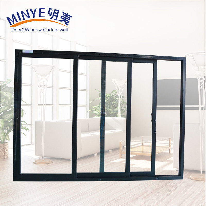 알루미늄 슬라이딩 도어 맞춤형 색상 이중 온화 유리 및 우수한 단열